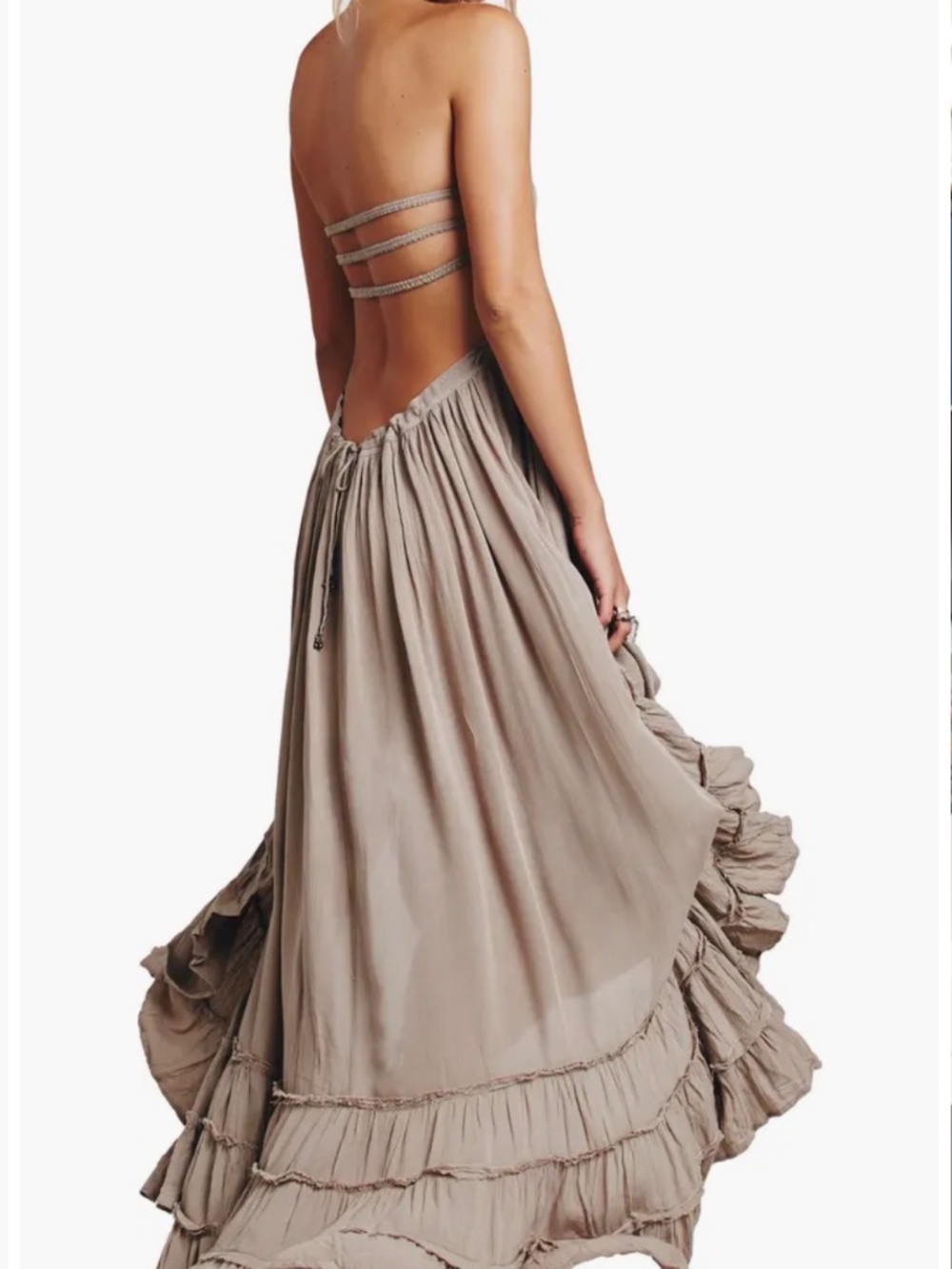 Free People Extratropical Maxi Dress in Taupe - Picture 11 of 11